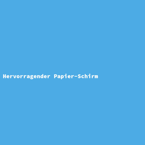 Hervorragender Papier-Schirm