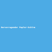 Hervorragender Papier-Schirm