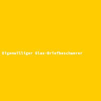 Eigenwilliger Glas-Briefbeschwerer