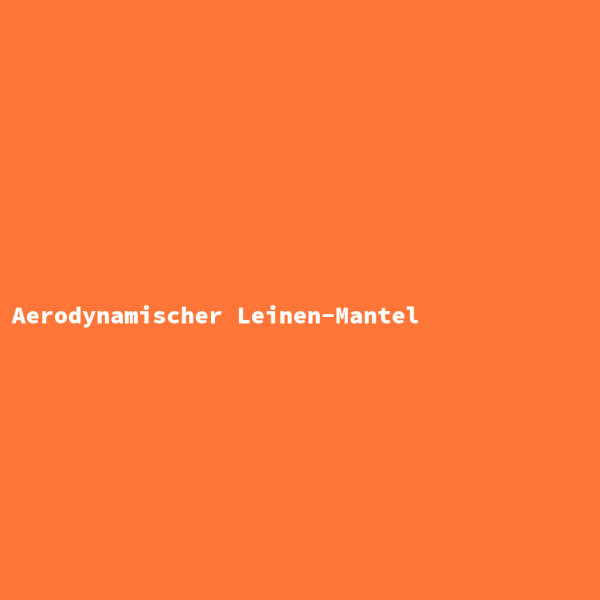 Aerodynamischer Leinen-Mantel